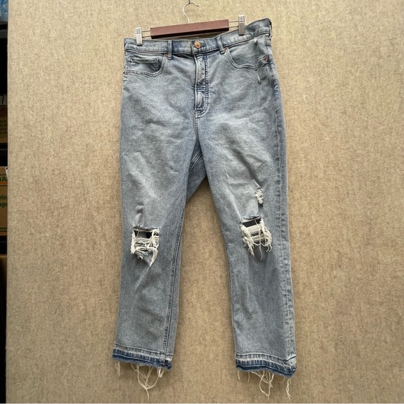 Express Denim - Womens Express Mommy Distressed Super High Rise 14R